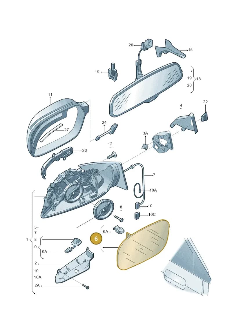 4F0857536AH — Audi A4L 2.0 (2008-2012) diagram 669857040, position 6