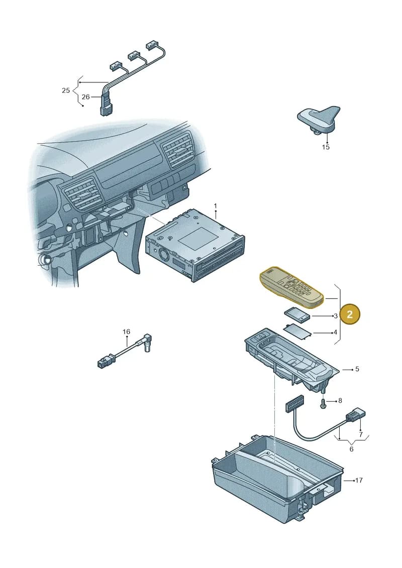 4F0910393AE — Audi A8 (2013-2018) diagram 696035500, position 2