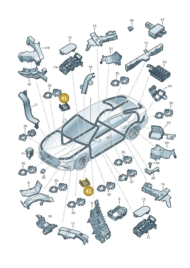 4F0937545B — Audi RS7 Sportback (2019-2025) diagram 435971800, position 41
