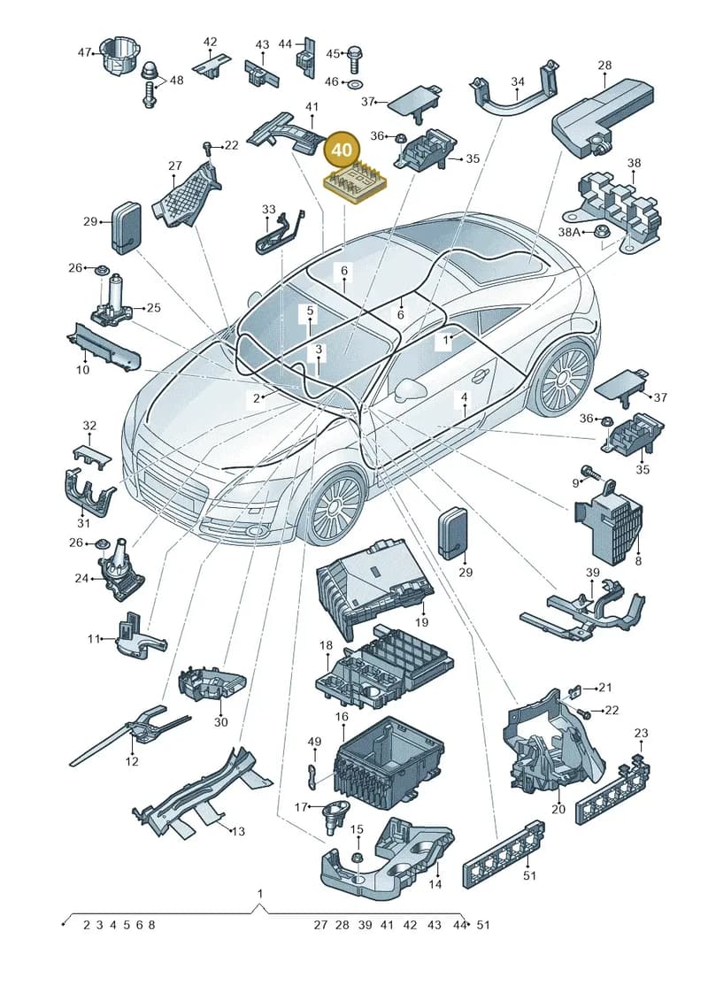 4F0937545B — Audi TTS Coupe 2.0 (2010-2014) diagram 609971800, position 40