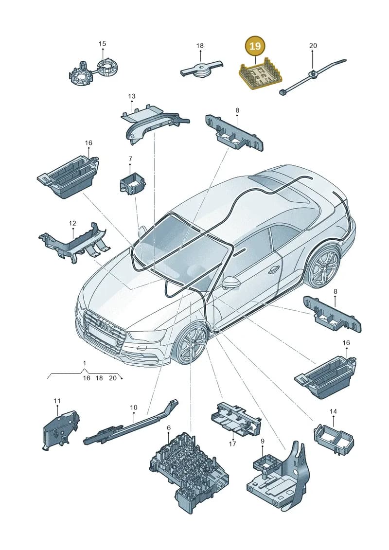 4F0937545B — Audi A3 Cab. 1.4 (2013-2016) diagram 778971800, position 19