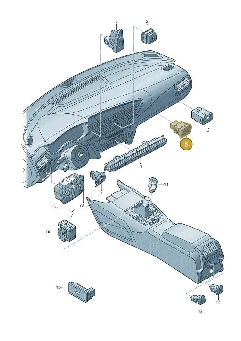 4F09415035PR — Audi A6 (2014-2018) diagram 711941500, position 5