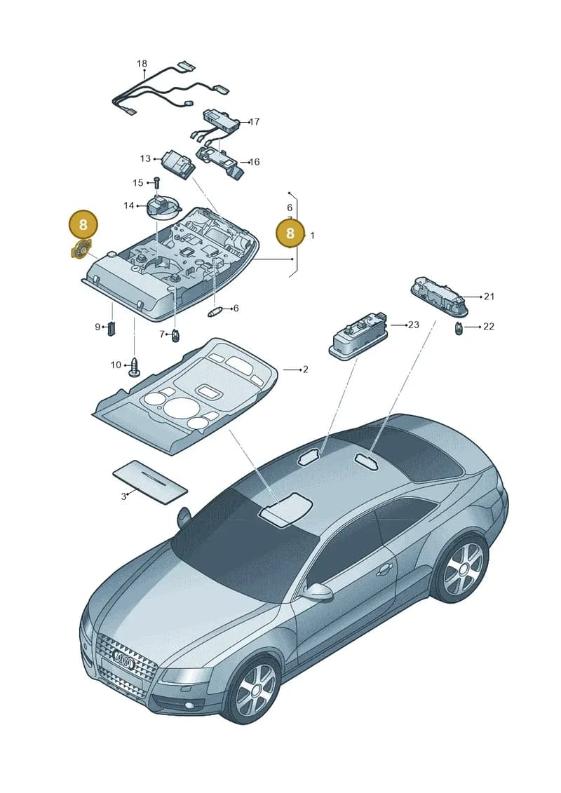 4F0947299 — Audi RS4 Av. qu. 4.2 (2012-2015) diagram 620947000, position 8