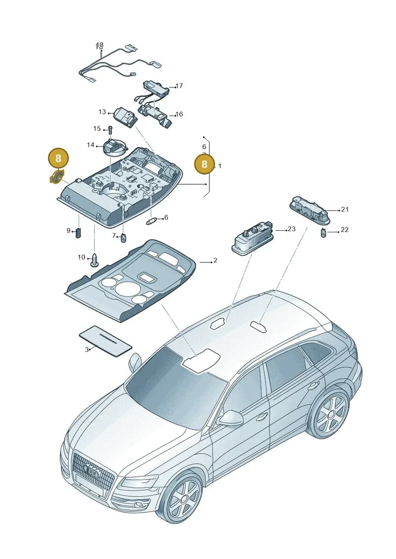4F0947299 — Audi Q5 qu. 2.0 TDI (2012-2017) diagram 751947000, position 8