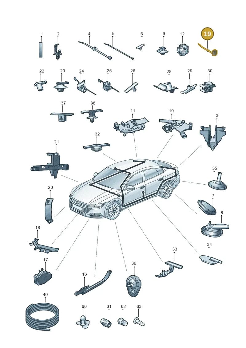 4F0971818A — Volkswagen Arteon (2017-2025) diagram 828971920, position 19