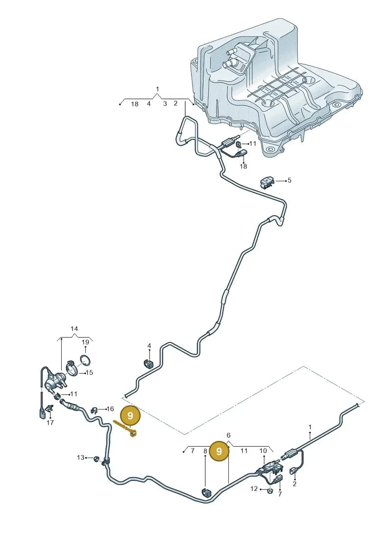 4F0971818A — Audi A8 (2017-2025) diagram 838201700, position 9