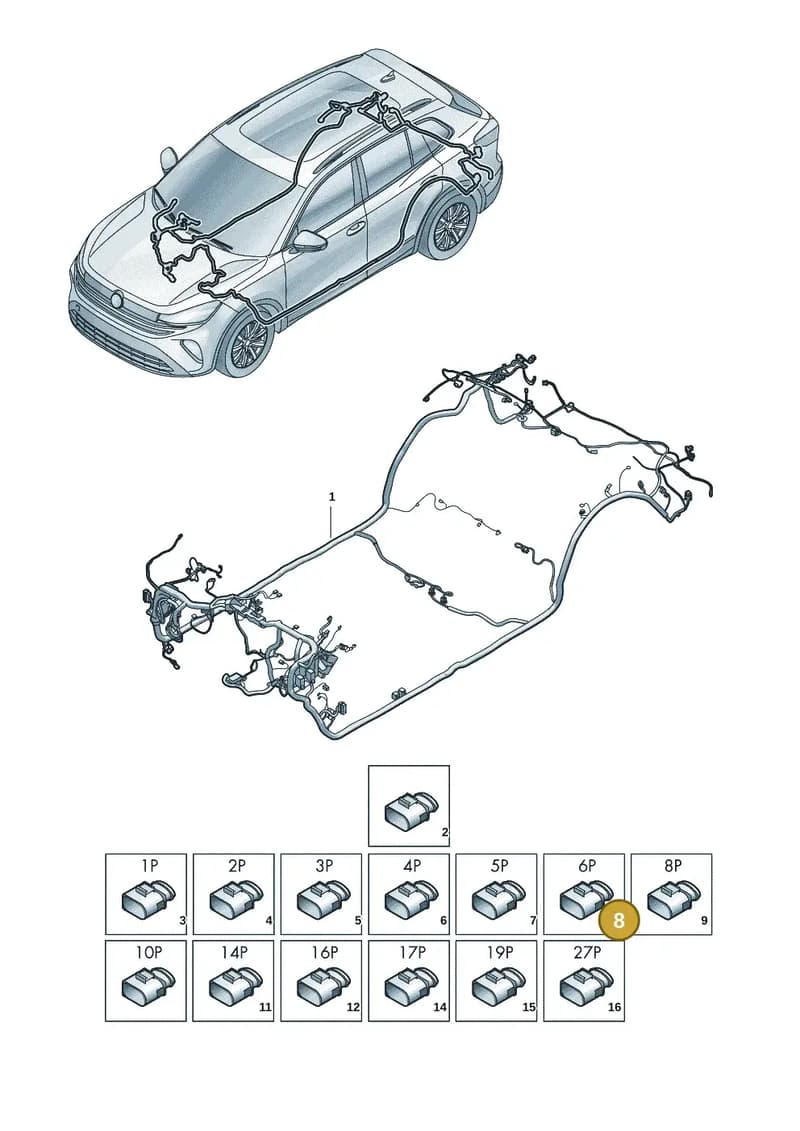 4F0971848R — Volkswagen Tiguan (2023-2025) diagram 57x972000, position 8