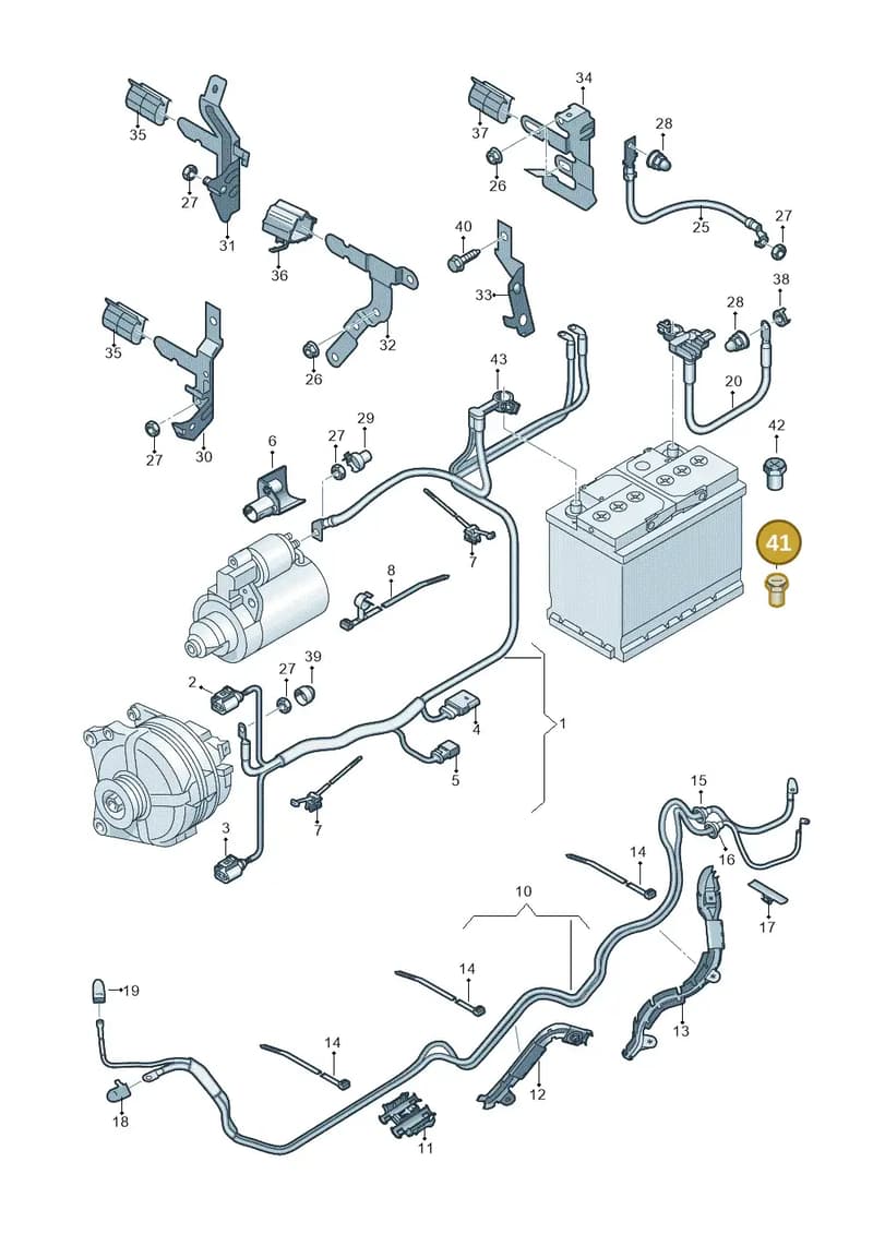 4F0972501 — Volkswagen Polo (2017-2025) diagram 837971010, position 41