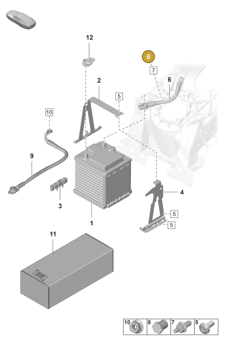 4F0972501 — Porsche Taycan Sport Turismo (2019-2024) diagram p56902060, position 8