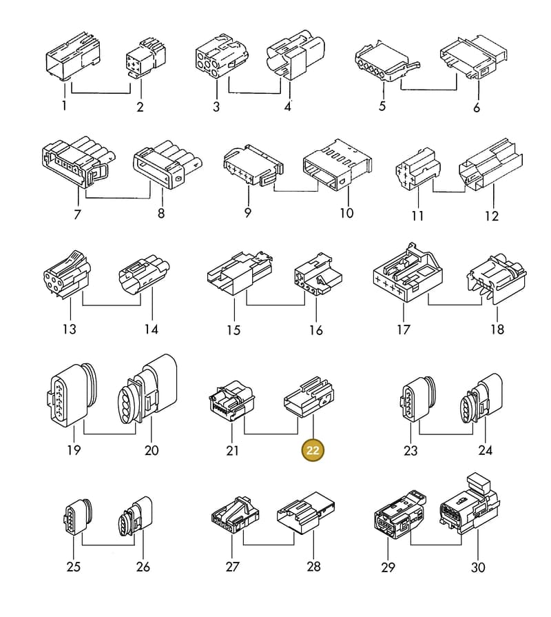 4F0973805C — Audi 1J0 platform diagram 198970800, position 22