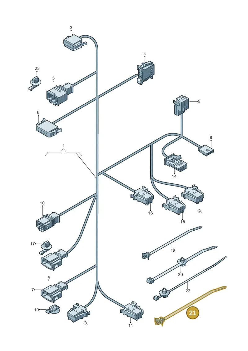 4F2721663 — Audi A8 (2013-2018) diagram 696972860, position 21