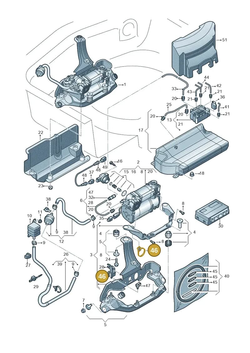 4F2721663 — Audi A6 (2014-2018) diagram 711616300, position 46