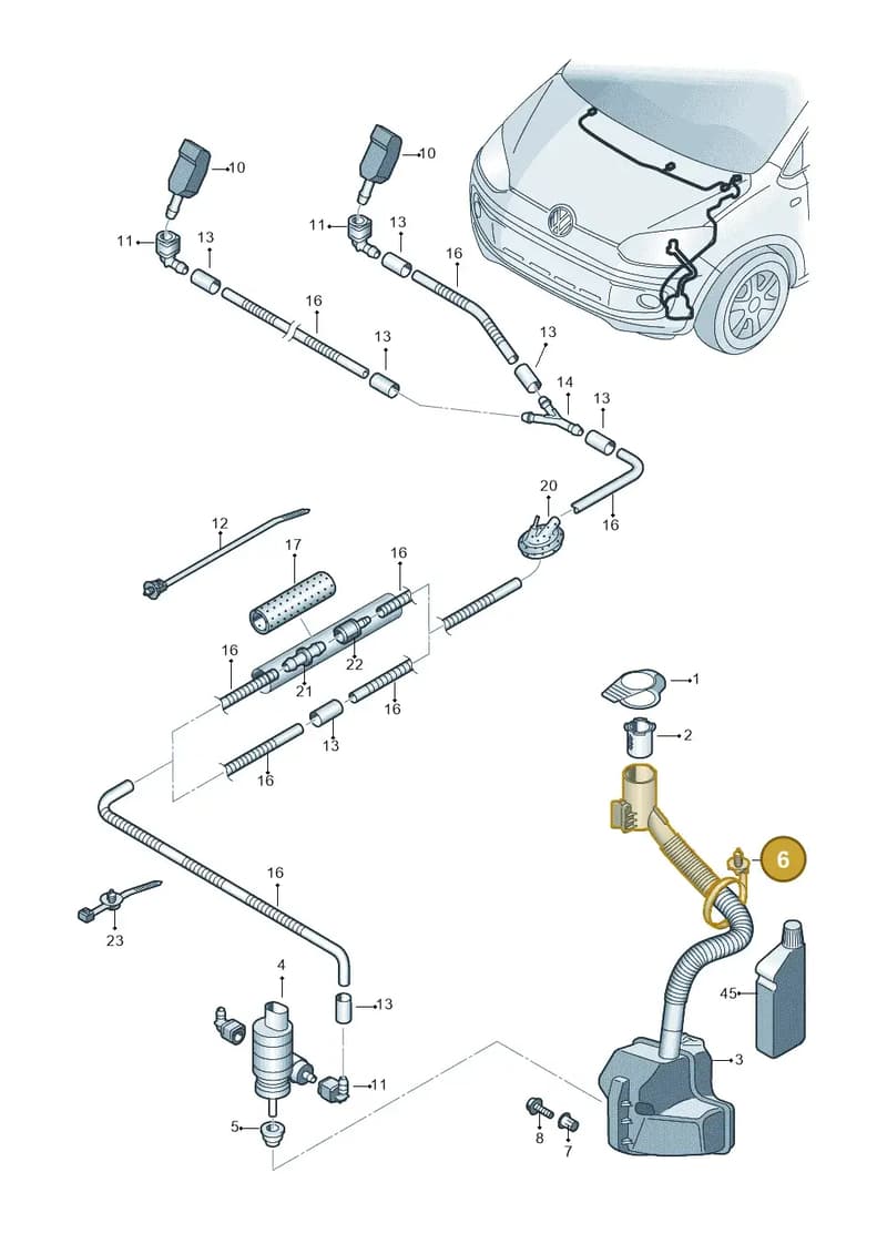 4F2721663 — Volkswagen Up! 1.0 TSI (2013-2017) diagram 723955100, position 6