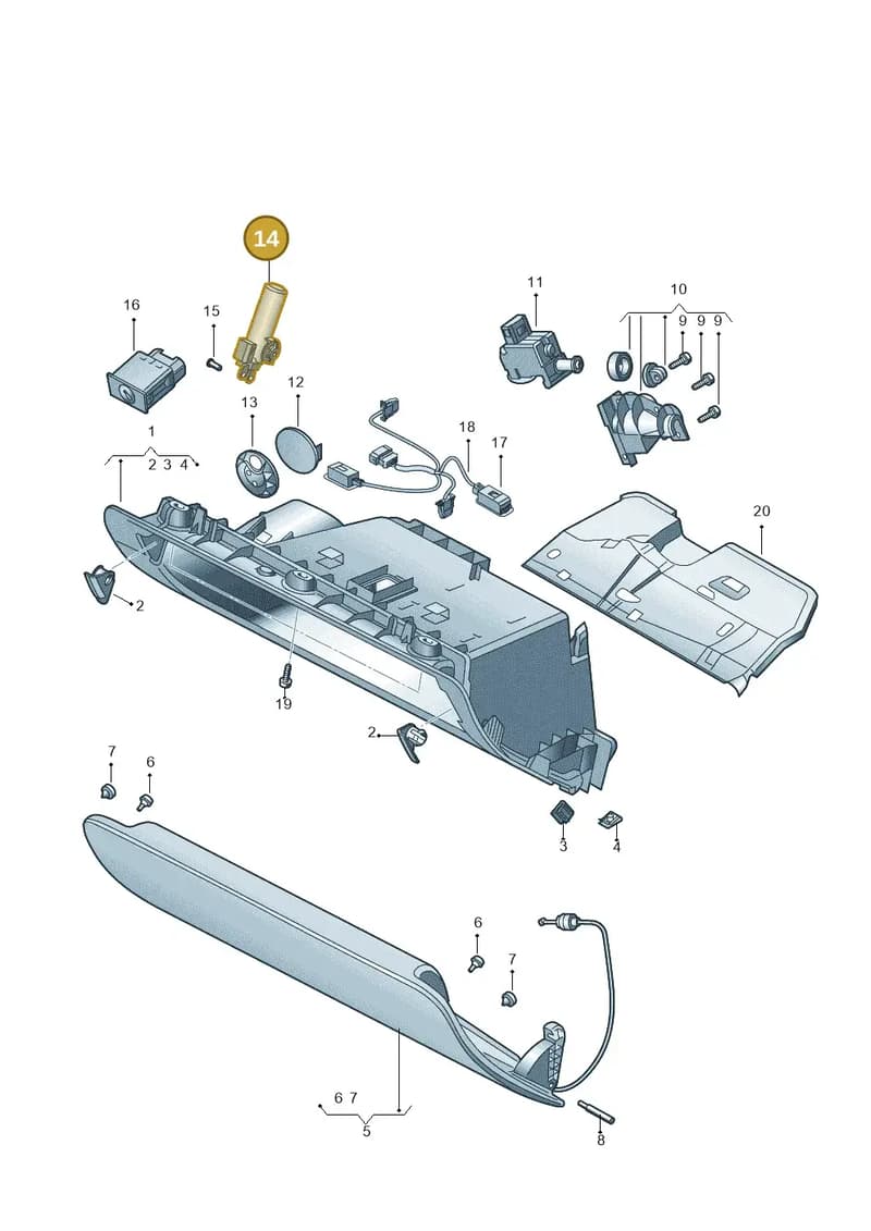 4F2880324 — Audi Q7 qu. 3.0 TDI (2009-2015) diagram 493857200, position 14