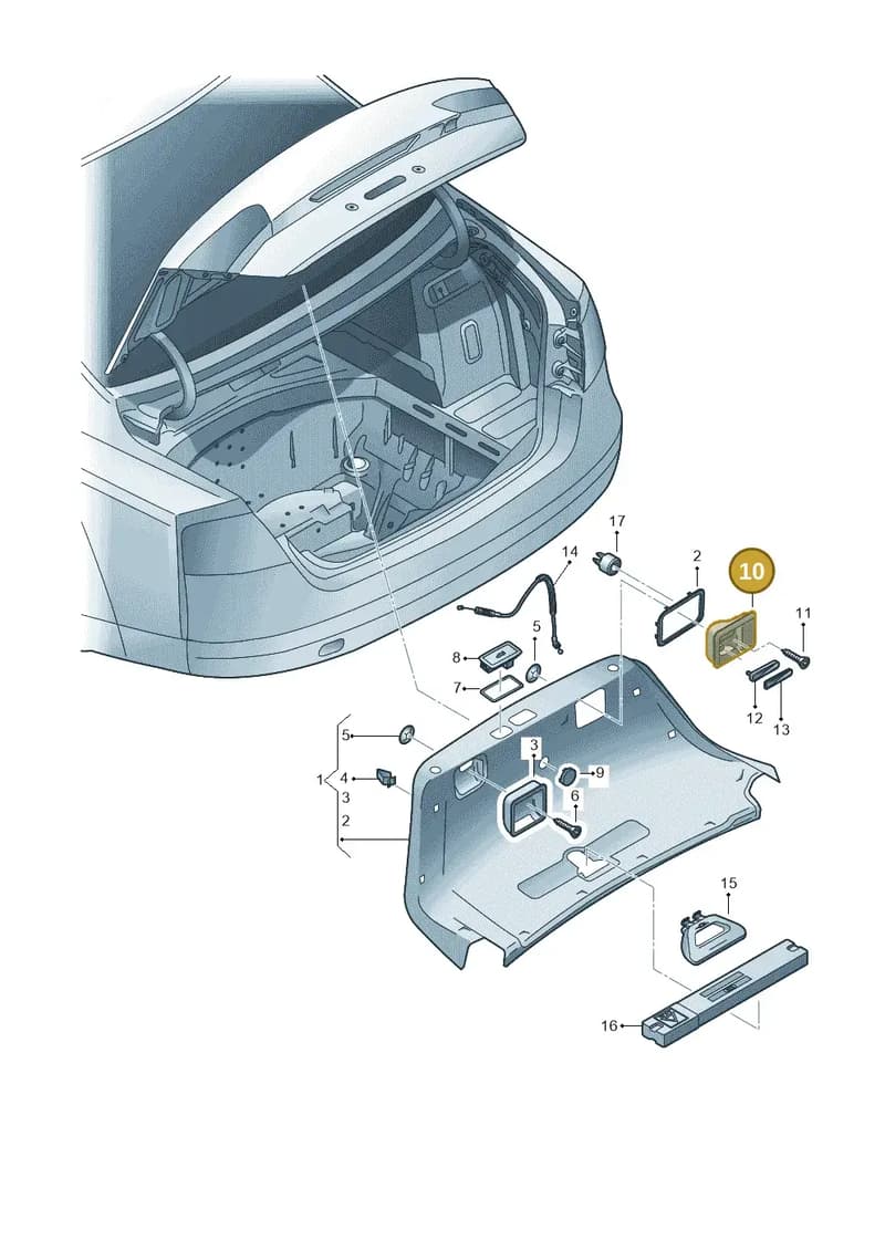4F5867969B — Audi A6 (2014-2018) diagram 696867800, position 10