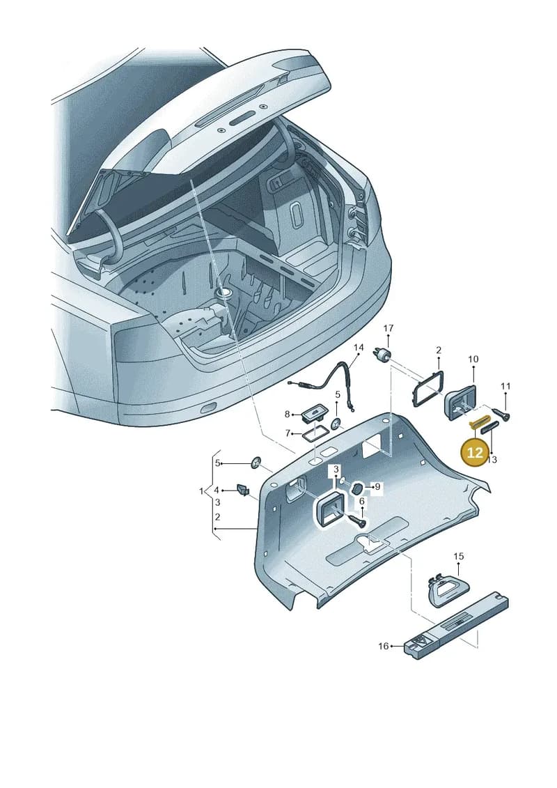 4F5880703 — Audi A6 (2014-2018) diagram 696867800, position 12