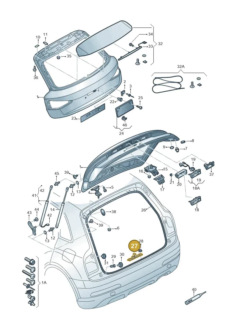 4F9827383H — Audi RS Q3 (2013-2018) diagram 764827000, position 27
