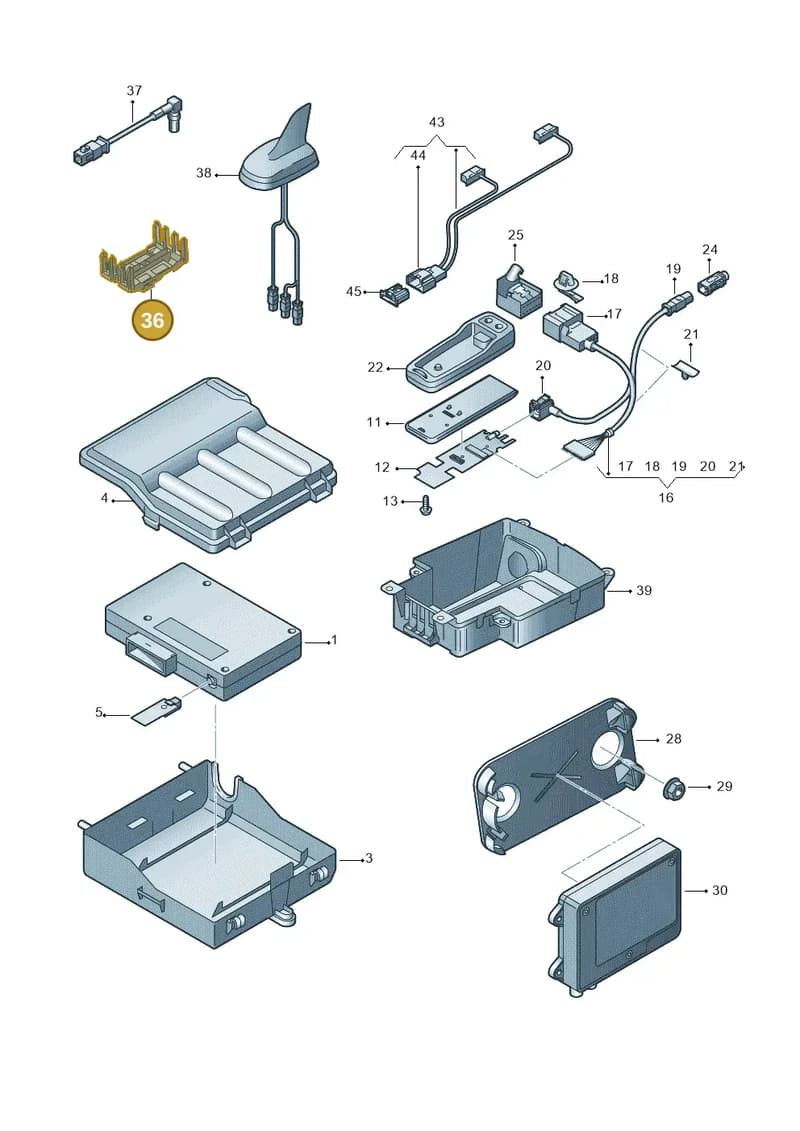 4F9937545 — Audi RS4 Av. qu. 4.2 (2012-2015) diagram 724035560, position 36