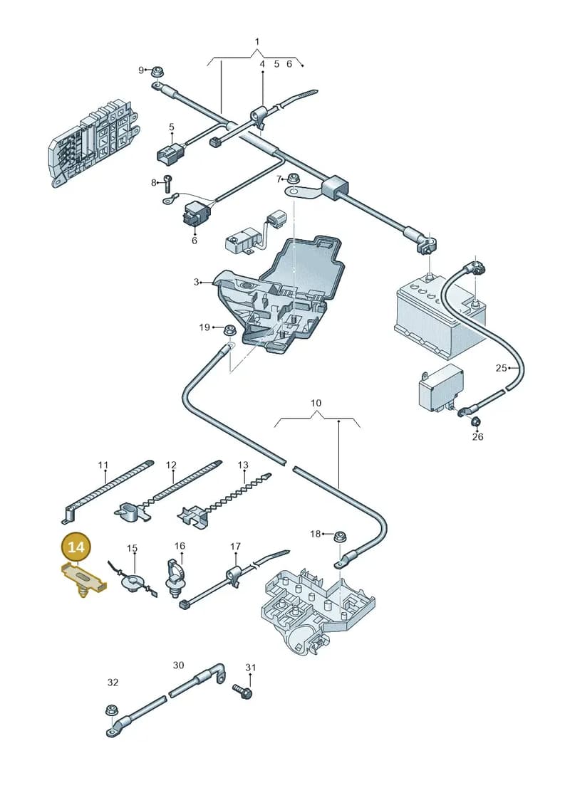 4F9971848B — Audi A6 2.7 TDI (2008-2011) diagram 448972000, position 14