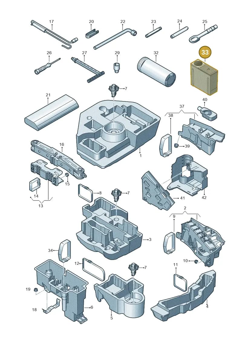 4G0012615B — Audi A6 (2018-2025) diagram 430011100, position 33