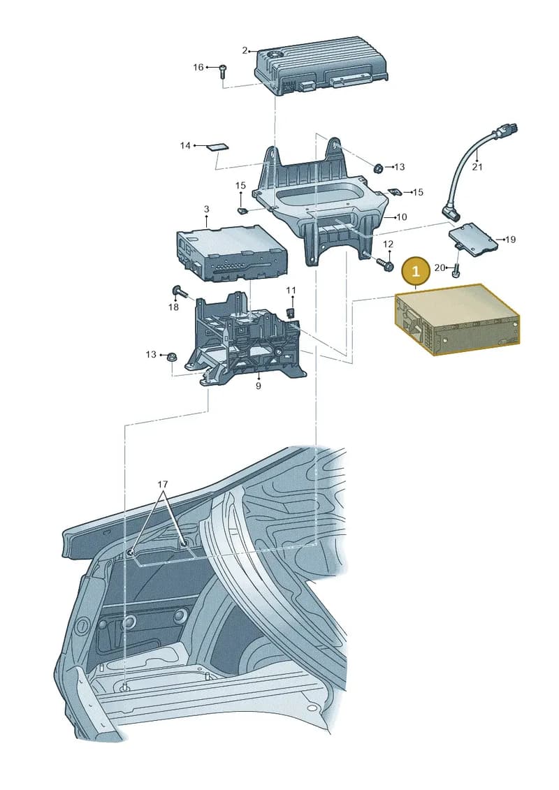4G0035061E — Audi RS4 Av. qu. 4.2 (2012-2015) diagram 724035400, position 1