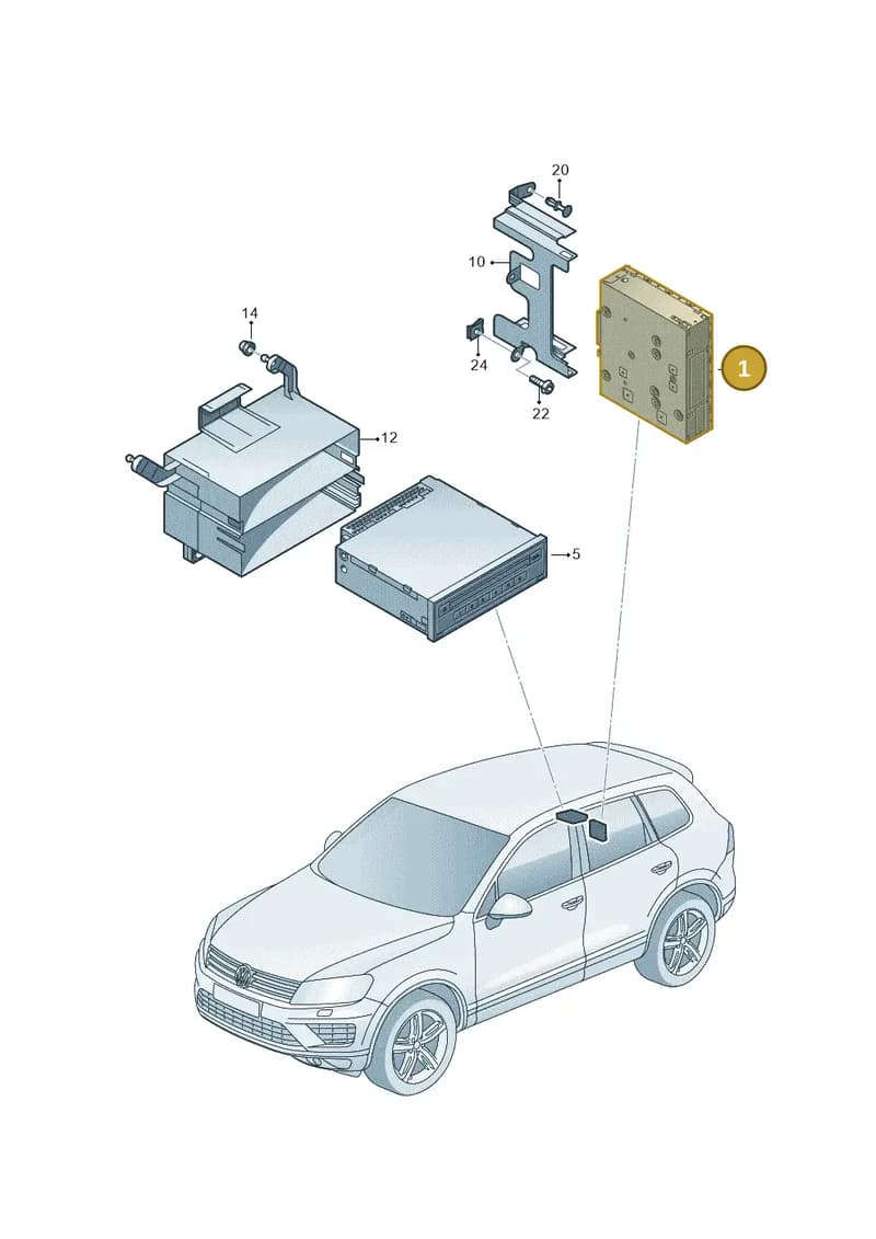 4G0035061N — Volkswagen Touareg (2014-2018) diagram 787035400, position 1
