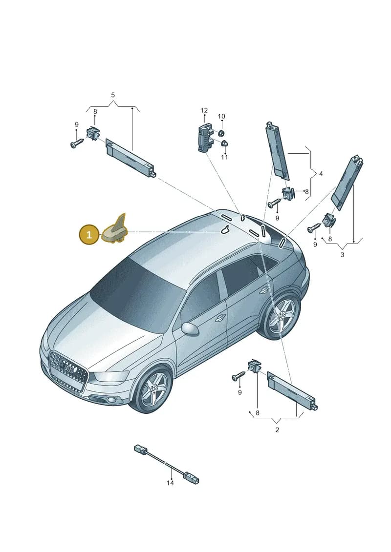 4G0035503ADGRU — Audi Q3 quattro 2.0 (2016-2019) diagram 728035150, position 1