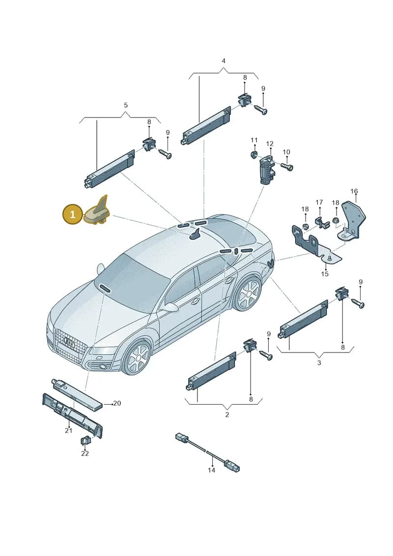 4G0035503ADGRU — Audi A7 Sportback (2014-2018) diagram 788035100, position 1