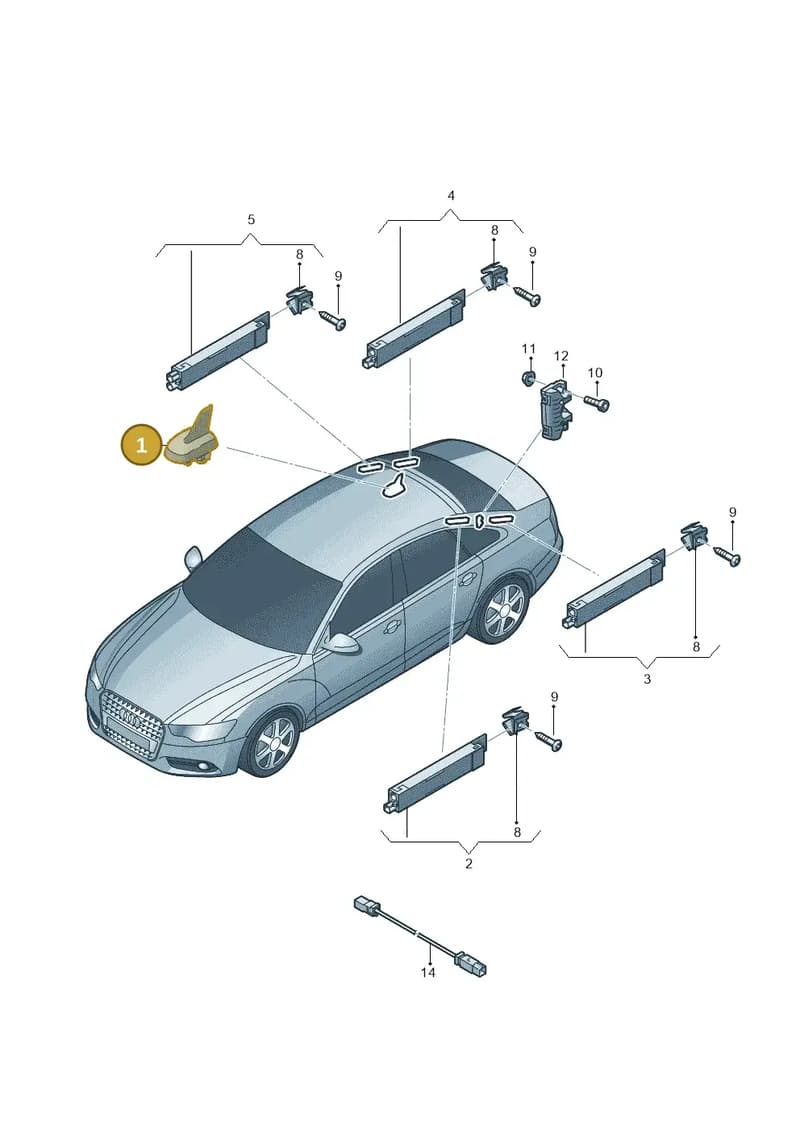 4G0035503JGRU — Audi A6 2.0 tdi (2010-2015) diagram 717035100, position 1