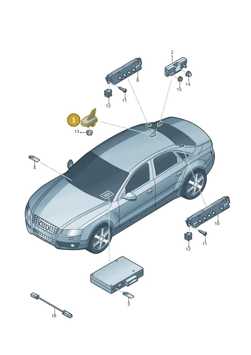 4G0035503JGRU — Audi A4 av. 2.0 tdi (2011-2015) diagram 736035100, position 1