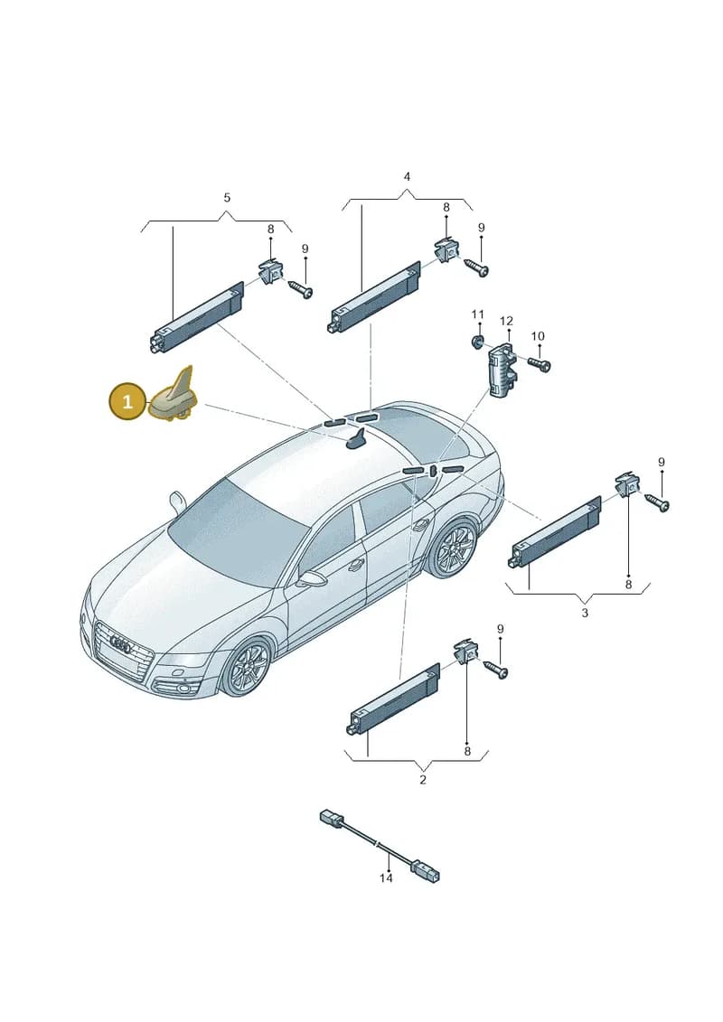 4G0035503JGRU — Audi RS7 Sportback (2013-2018) diagram 765035100, position 1