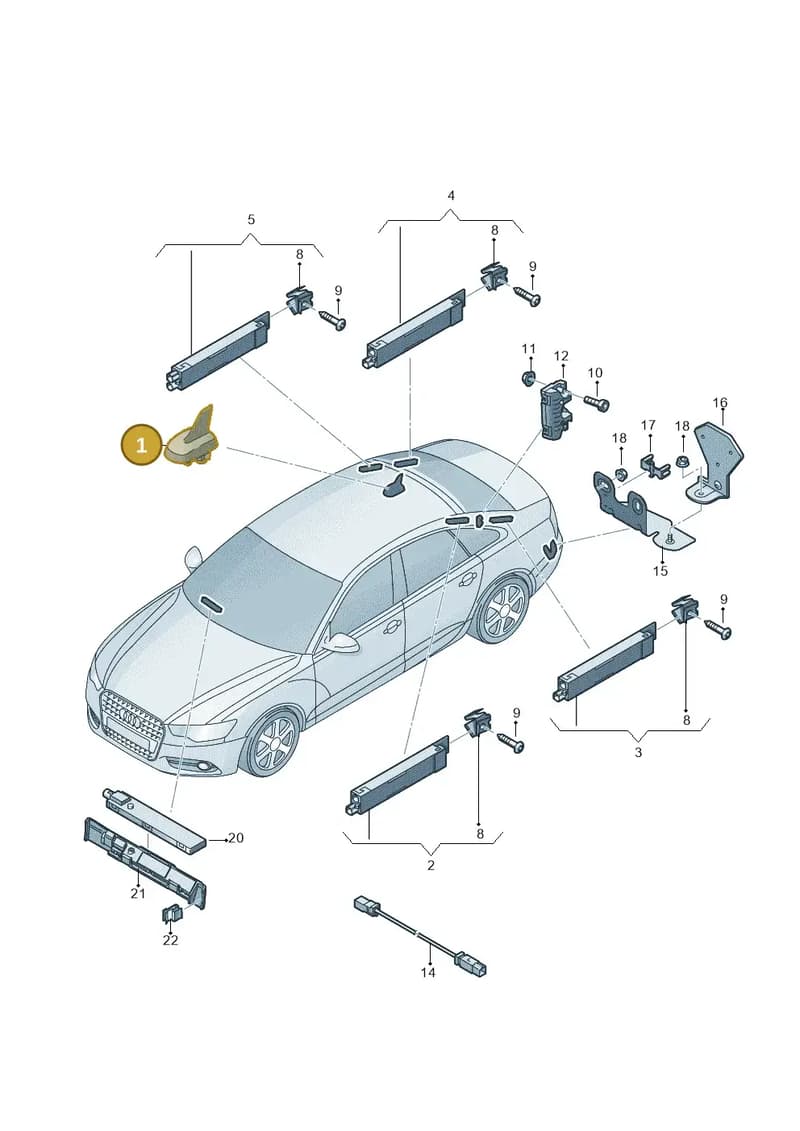 4G0035503SGRU — Audi A6 (2014-2018) diagram 798035100, position 1