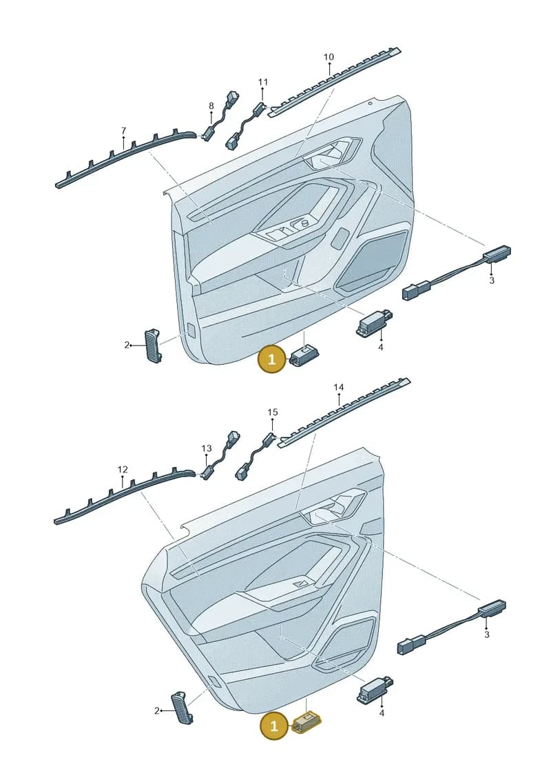4G0052135F — Audi RS Q3 Sportback (2019-2024) diagram 597947140, position 1