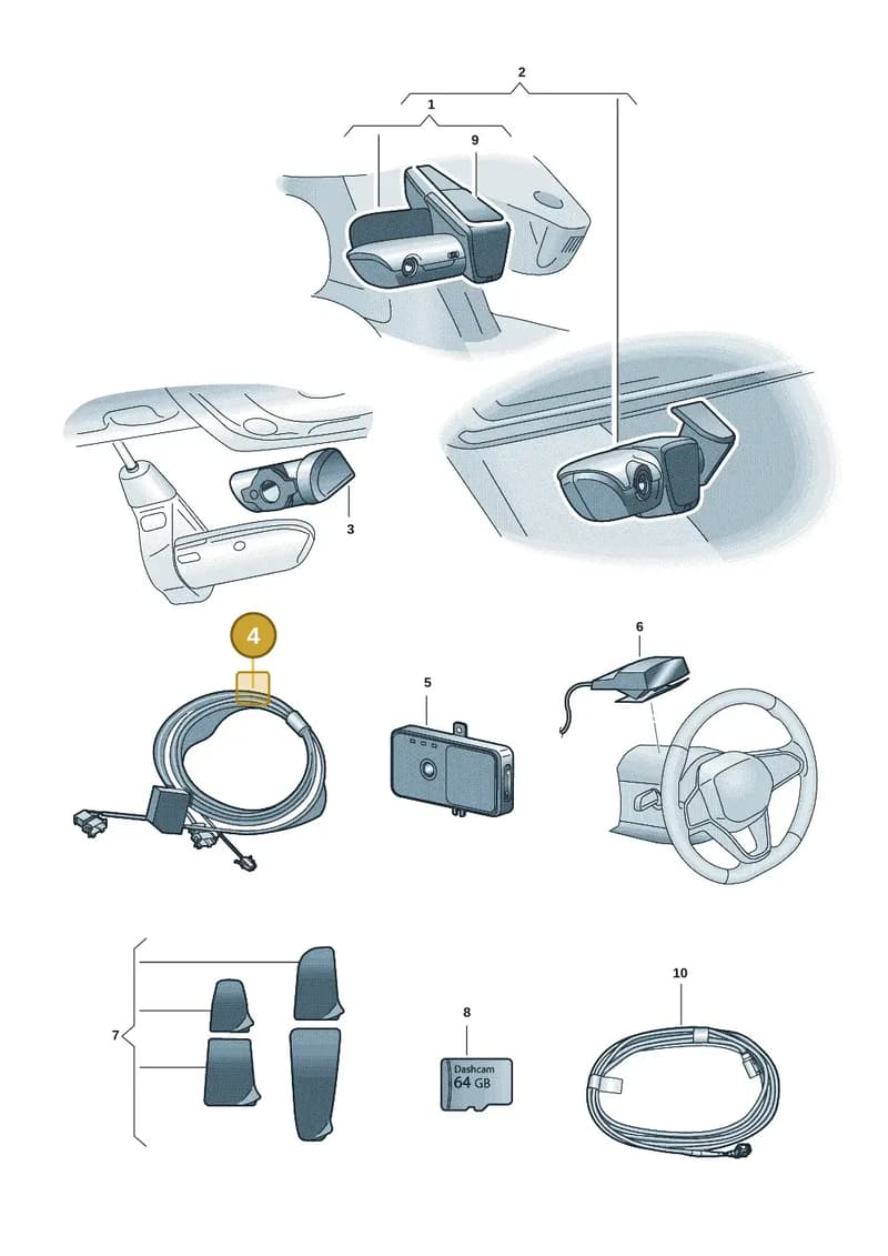4G0063511AA — Audi RS e-tron GT (2020-2025) diagram 4j1063050, position 4