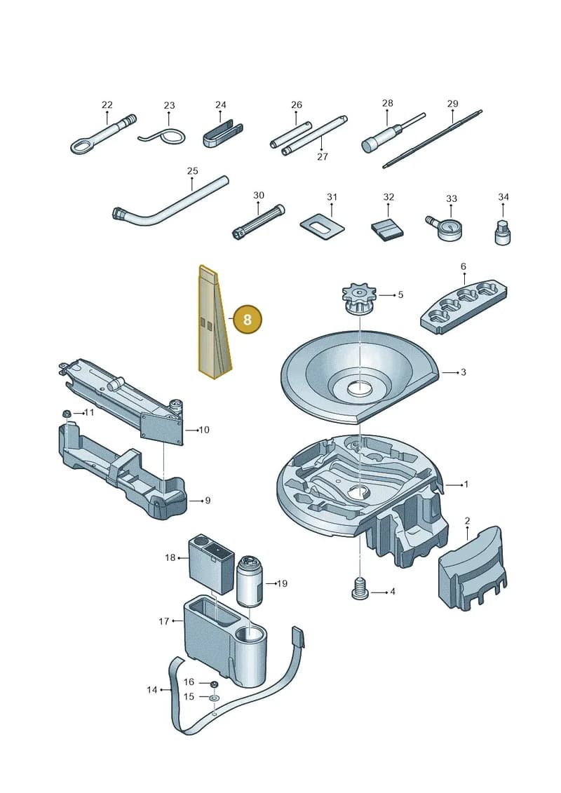 4G0071156 — Audi A7 Sportback (2014-2018) diagram 711011100, position 8