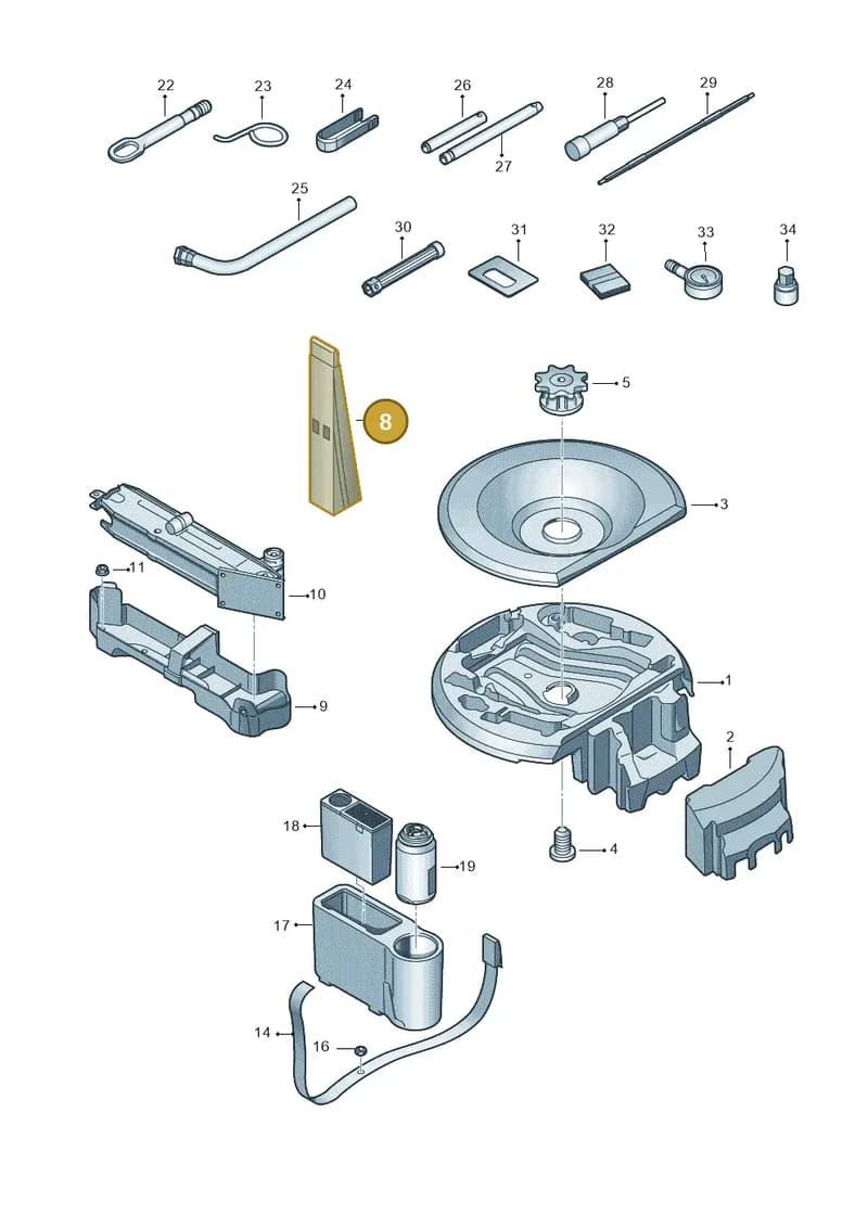 4G0071156 — Audi RS7 Sportback (2013-2018) diagram 765011100, position 8