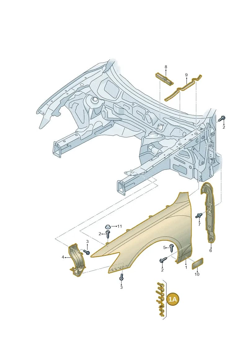 4G0098625 — Audi A6 Avant (2012-2018) diagram 717821000, position 1A