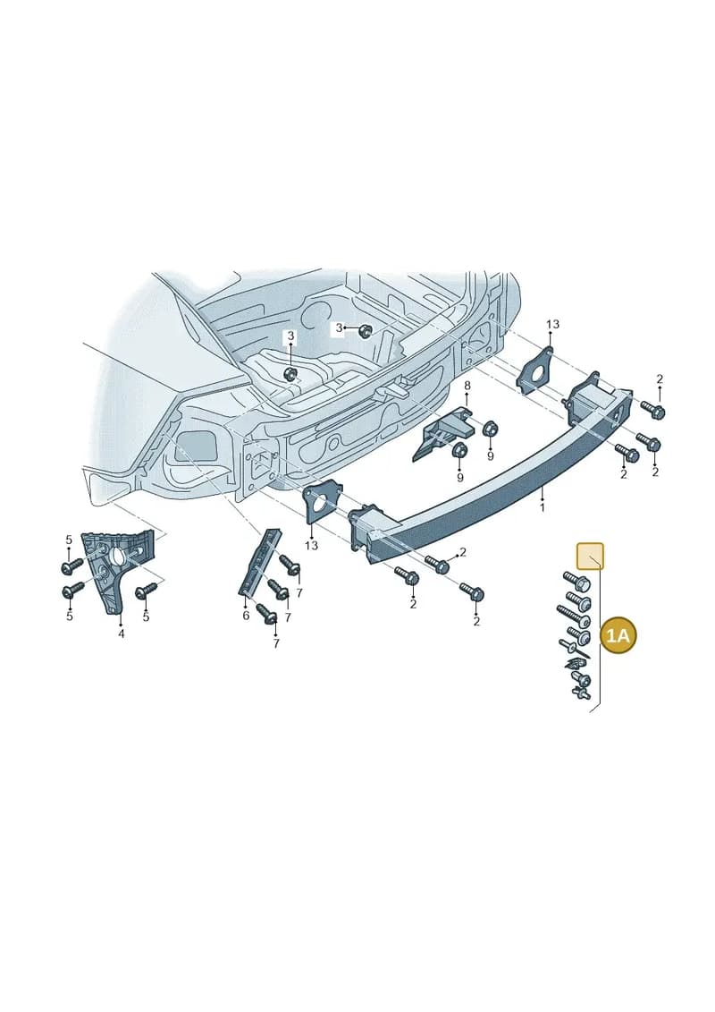 4G0098627 — Audi A7 Sportback (2010-2015) diagram 711807500, position 1A