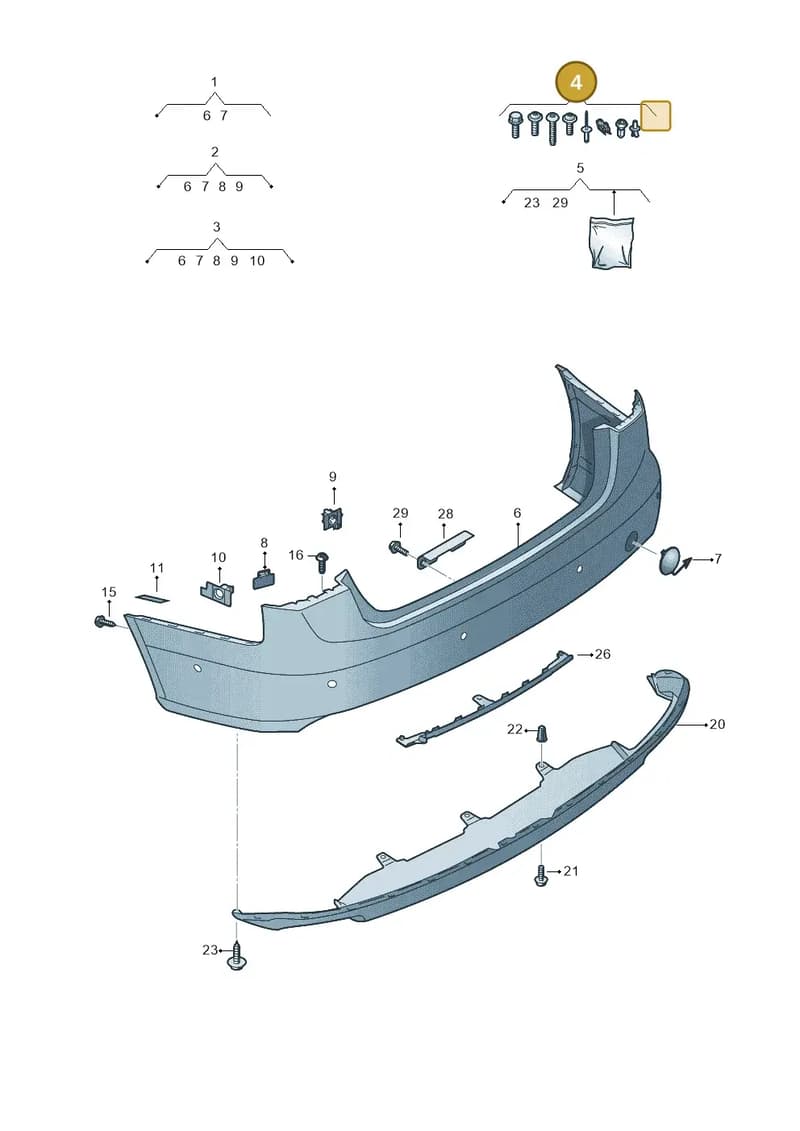 4G0098627 — Audi A6 2.0 tdi (2010-2015) diagram 717807610, position 4