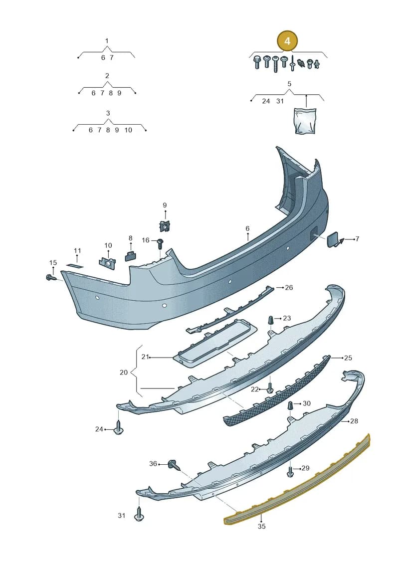 4G0098627 — Audi A6 2.0 tdi (2010-2015) diagram 717807700, position 4