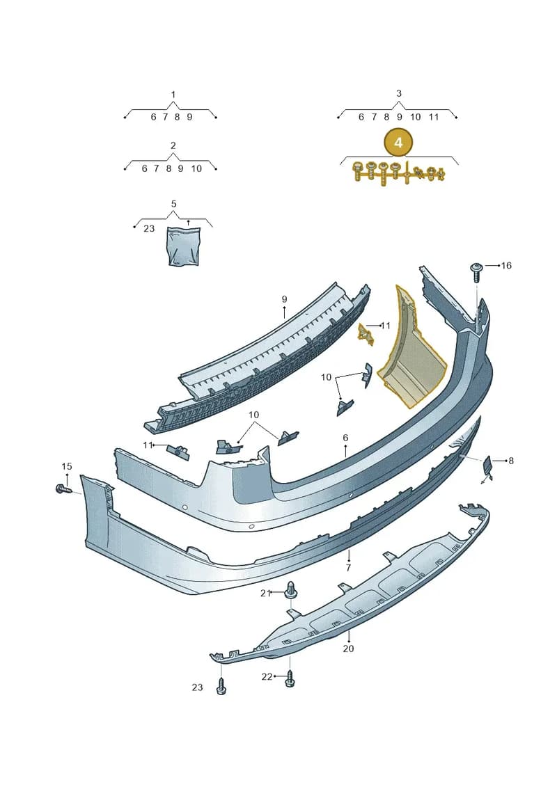 4G0098627 — Audi A6 Avant (2012-2018) diagram 738807600, position 4