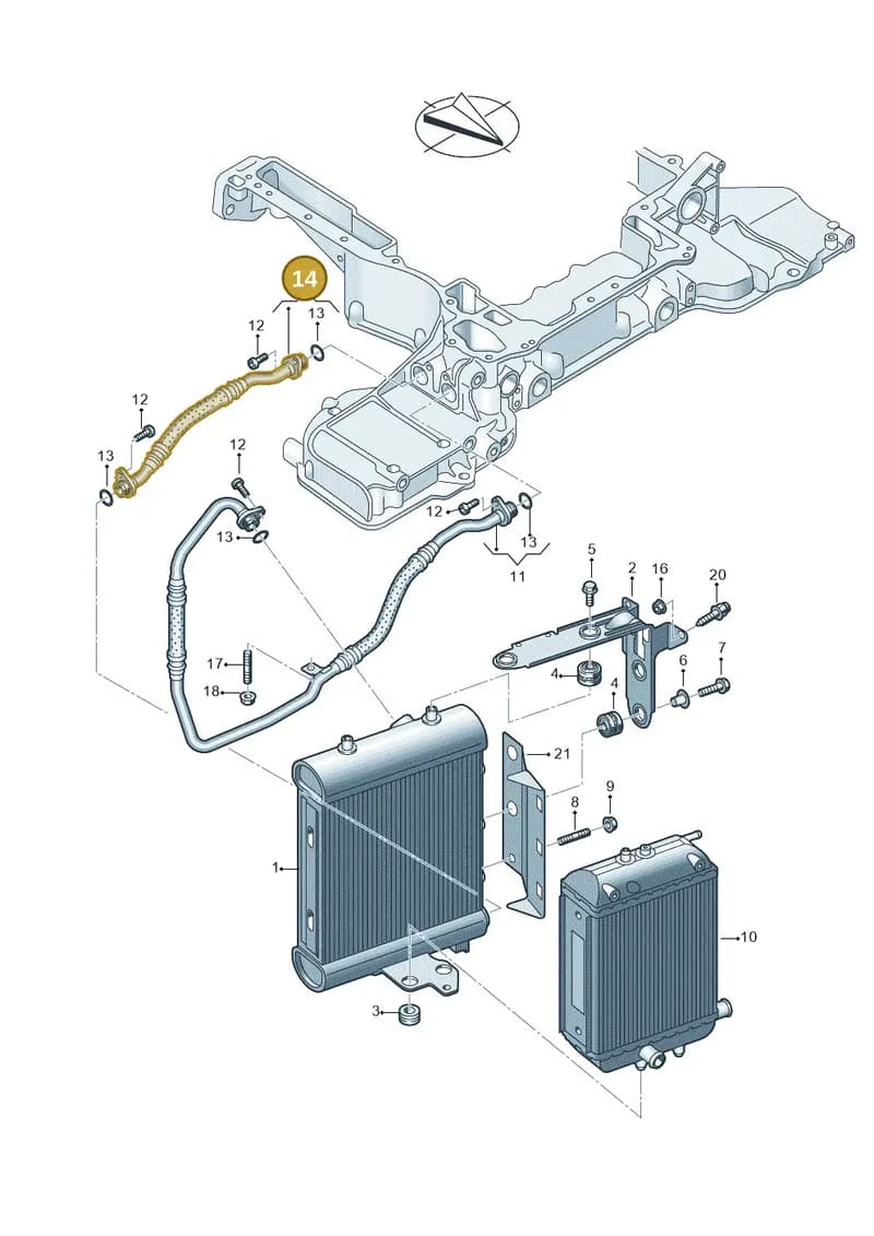 4G0117315 — Audi RS6 Avant (2013-2018) diagram 758117100, position 14