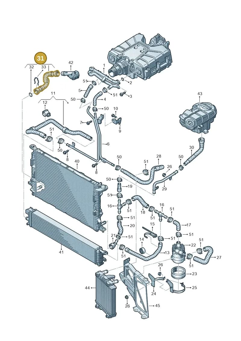 4G0121049Q — Audi A6 Avant (2012-2018) diagram 711121410, position 31
