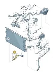 4G0121049Q Audi Coolant Hose with Quick Release Coupling