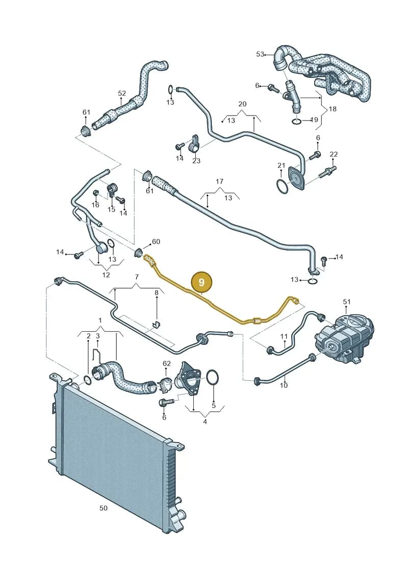 4G0121081CH — Audi A7 Sportback (2010-2015) diagram 711121500, position 9