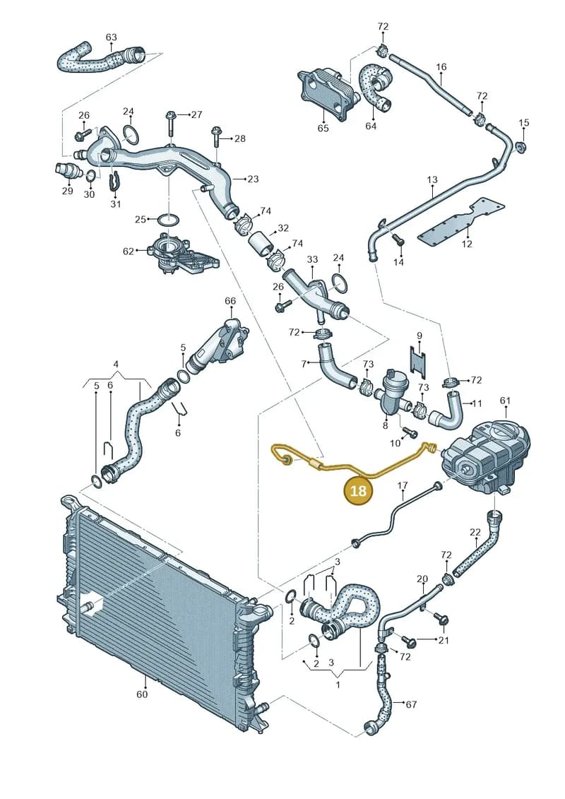 4G0121081ED — Audi A7 Sportback (2014-2018) diagram 788121400, position 18