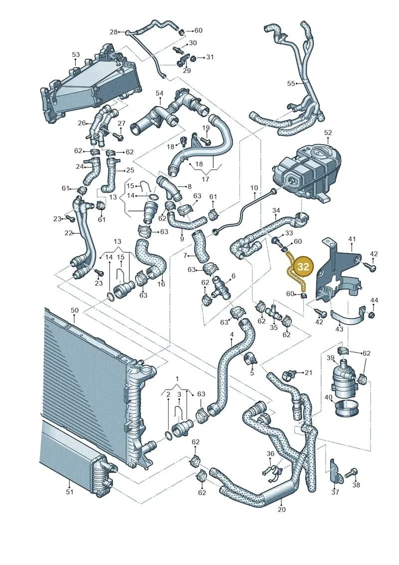 4G0121107G — Audi A6 (2014-2018) diagram 717121180, position 32