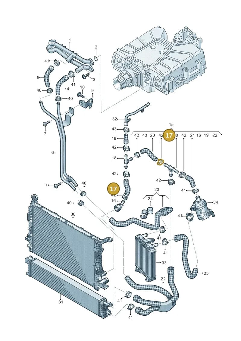 4G0121109BT — Audi A7 Sportback (2014-2018) diagram 788121420, position 17