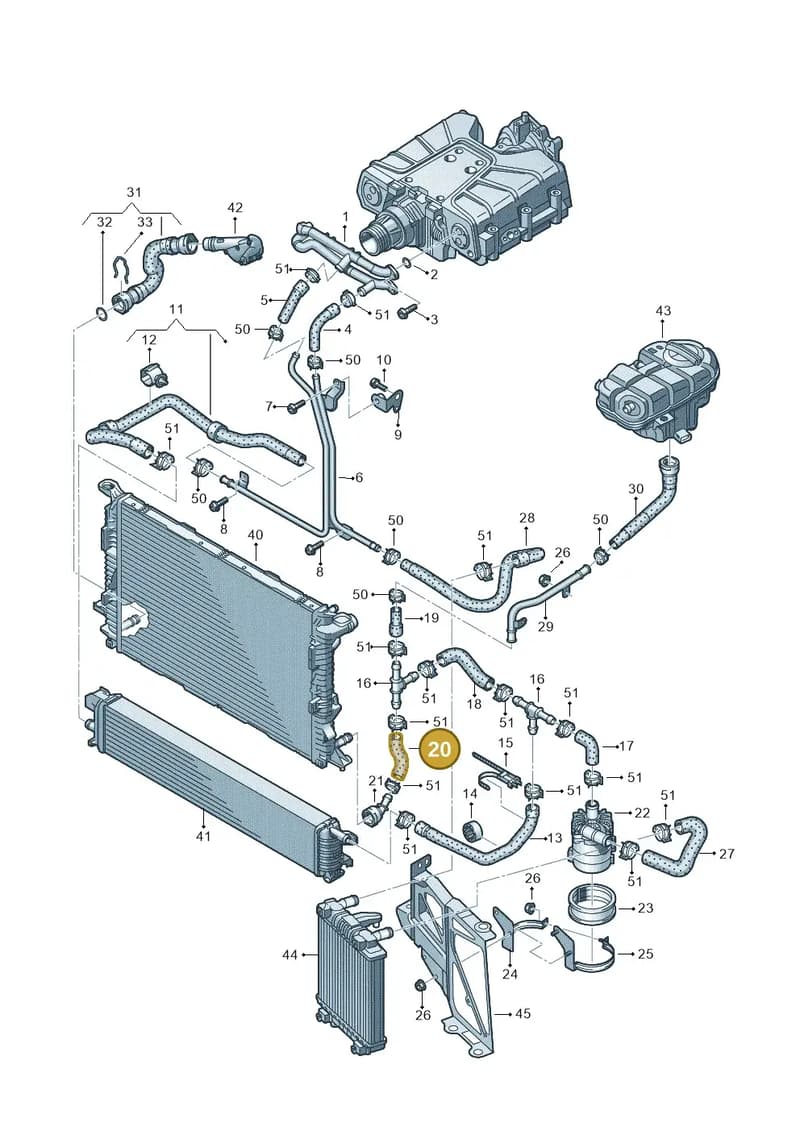 4G0121109T — Audi A6 Avant (2012-2018) diagram 711121410, position 20