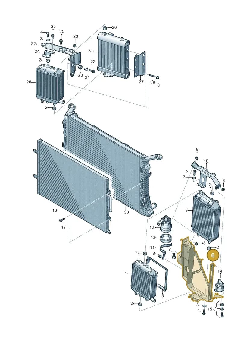 4G0121261L — Audi RS6 Avant (2013-2018) diagram 758121710, position 6